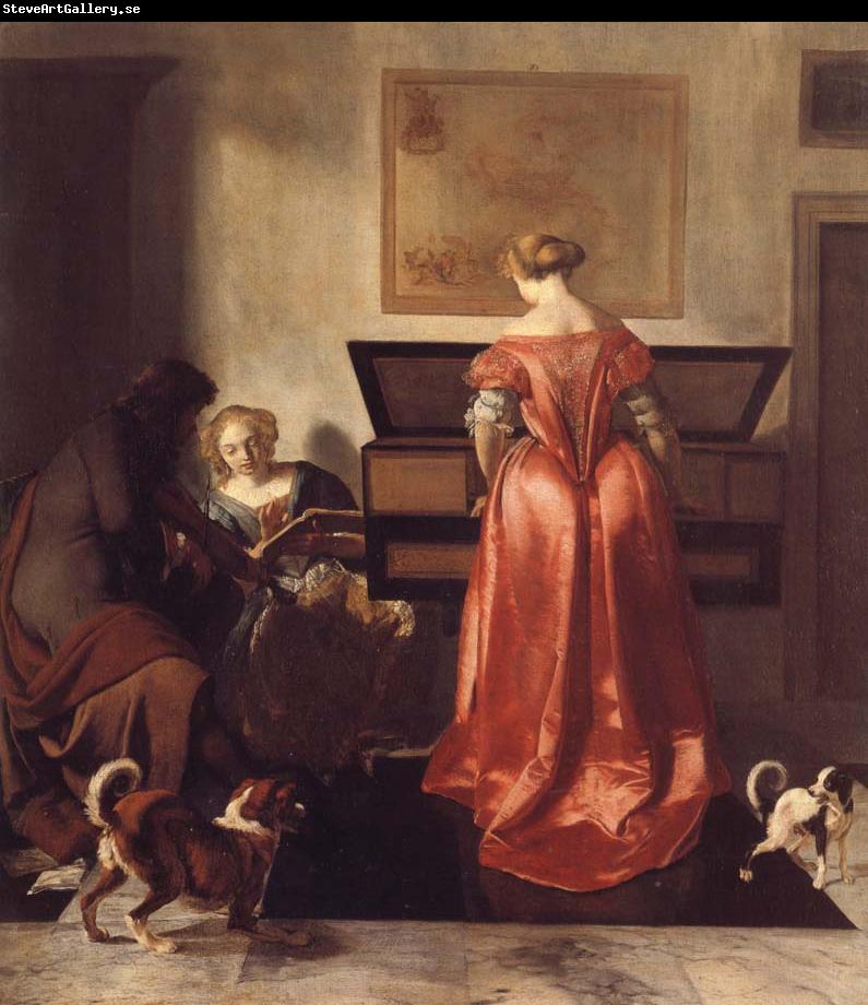 OCHTERVELT, Jacob A Woman Playing a Virgind,AnotherSinging and a man Playing a Violin